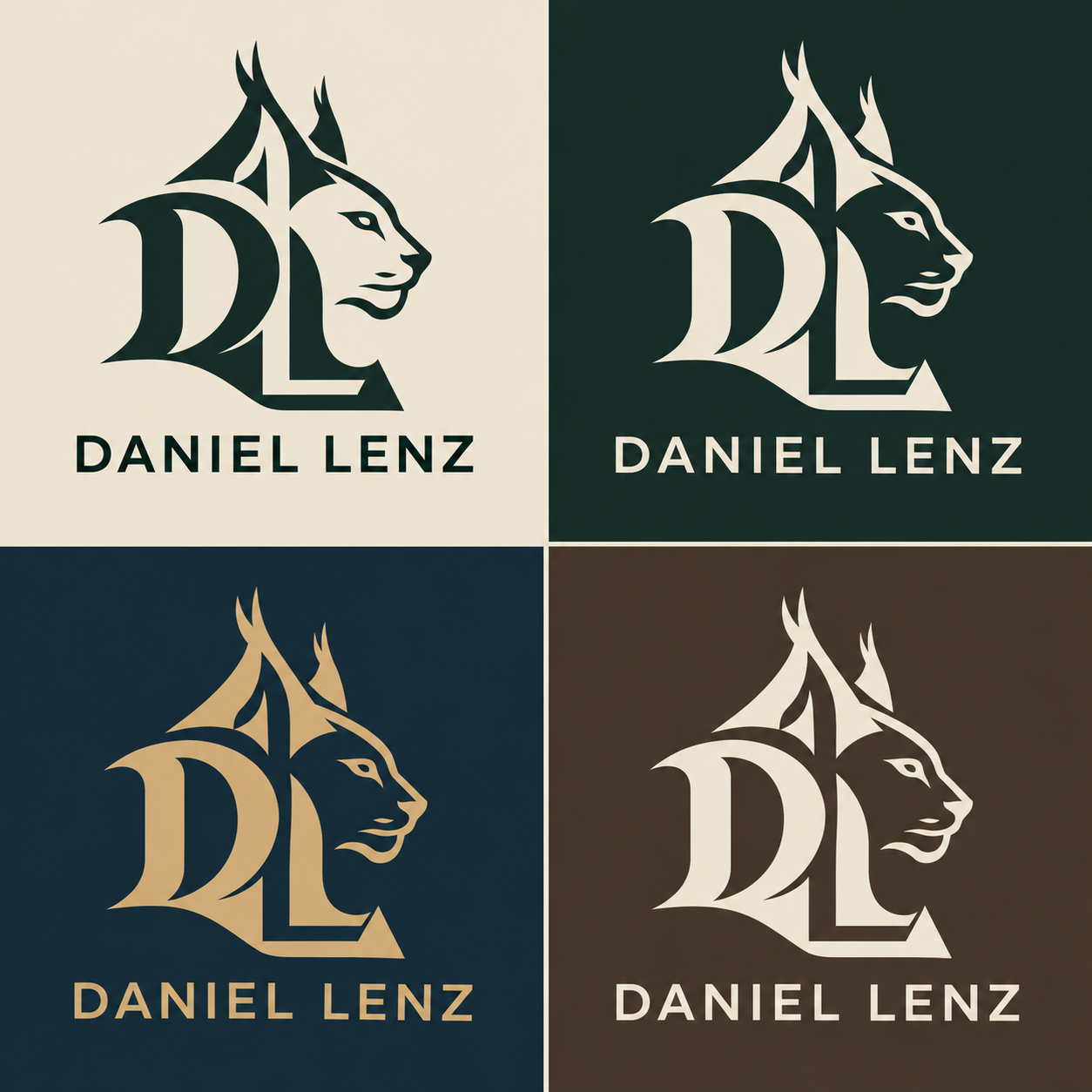 Luchs-Logo mit den Initialen D und L